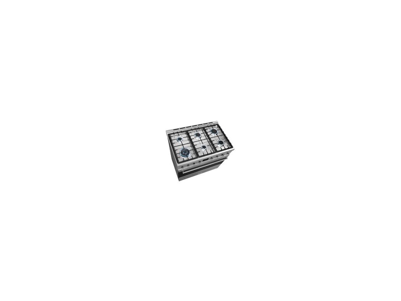  Cuisiniere gaz 90x60 avec four electrique multifonction 115 l inox 7741553 - Conforama E