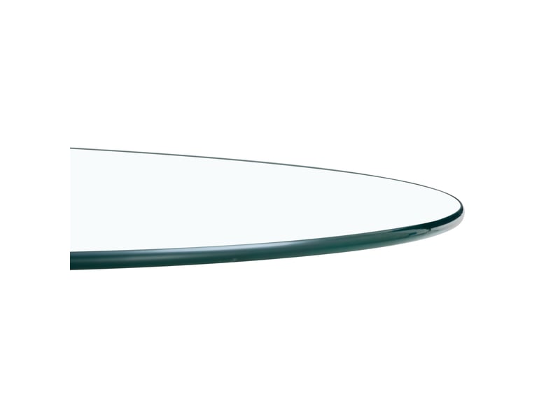 Table de salle à manger ronde en verre et métal, diamètre 85 cm, hauteur 76 cm, transparente et dorée - Conforama D