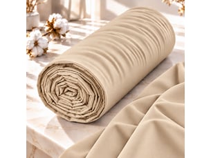 Drap housse 2 en 1 imperméable 90 x 190 cm coton 57 fils duo protect sable