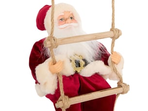 Père noël avec échelle h. 50 cm