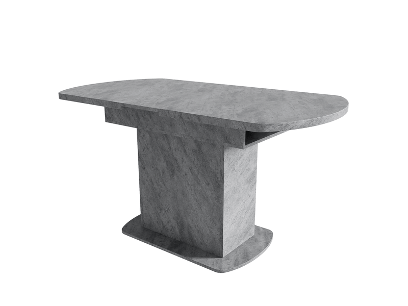  Table de salle à manger extensible avec rangements en panneaux de particules et métal grise  - Conforama D