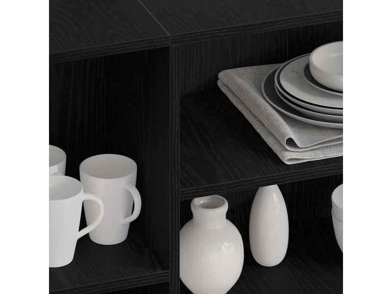  Buffet - bahut - meuble de rangement chêne noir 120 x 30 x 75 cm bois d'ingénierie  - Conforama D