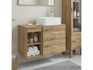 Ensemble de mobilier de salle de bain 2 pcs chêne artisanal shl2374