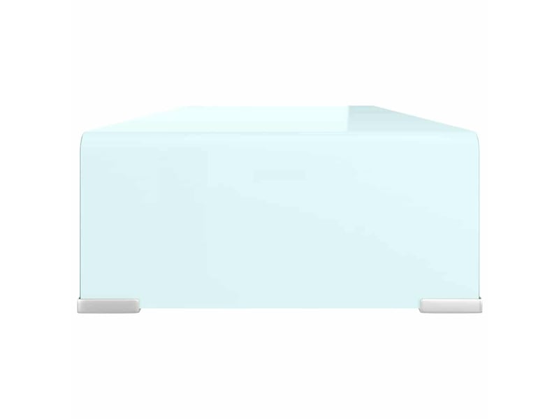  Meuble tv - banc tv - meuble de rangementsupport pour moniteur 70x30x13 cm verre vert  - Conforama D
