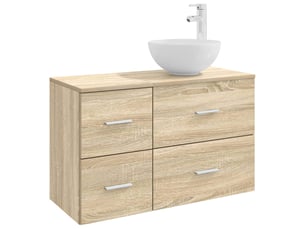 Ensemble de mobilier de salle de bain 2 pcs chêne sonoma shl6841