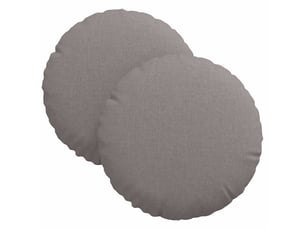 Lot de 2 coussins de siège, coussins décoratifs tissu taupe ø30 x 13 cm cf59863
