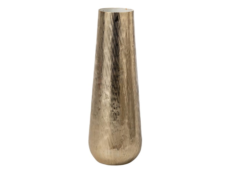  Vase ligné en métal adela 64cm doré  - Conforama A