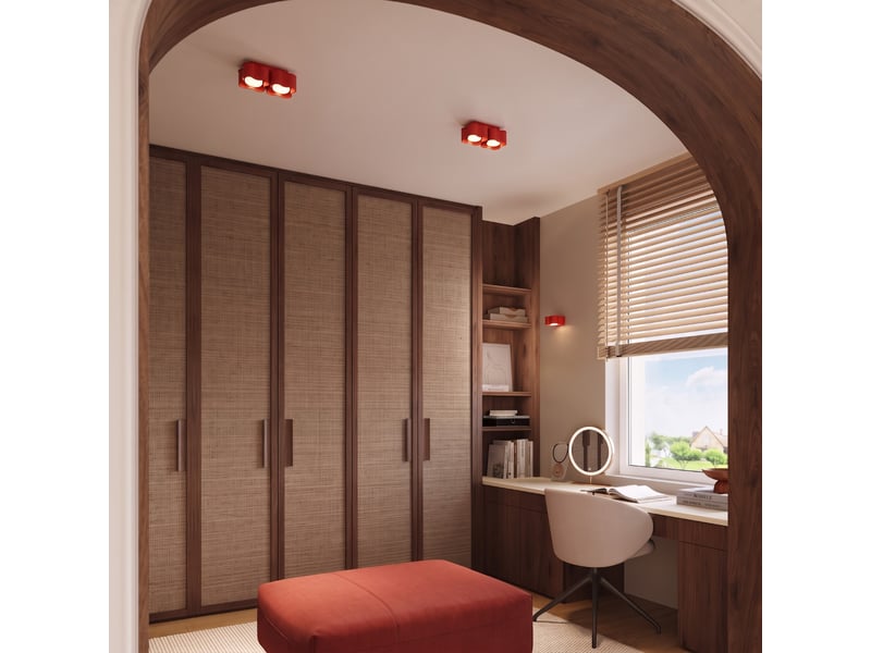  Applique ovio rouge gx53 aluminium moderne 6x12x14.5cm SL.3381 - Conforama C