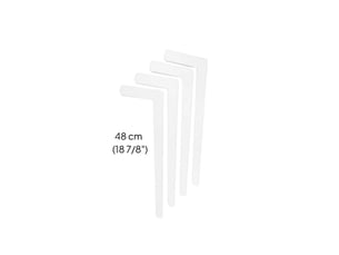 Pieds de table tulla, blanc, longs