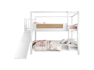 Lit superposé 90x200 cm <strong>MERAX</strong>  <strong>lit enfant bicolore</strong> coloris bicolore