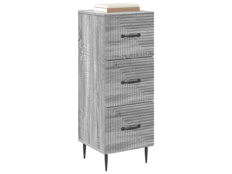 Armoire de rangement bureau, armoire à tiroirs sonoma gris 33 x 34,5 x 89,5 cm - Conforama C