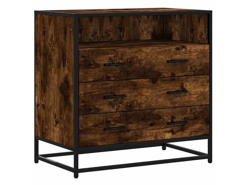  Commode chambre adulte, armoire à tiroirs chêne fumé 70x41x70 cm bois d'ingénierie  - Conforama A