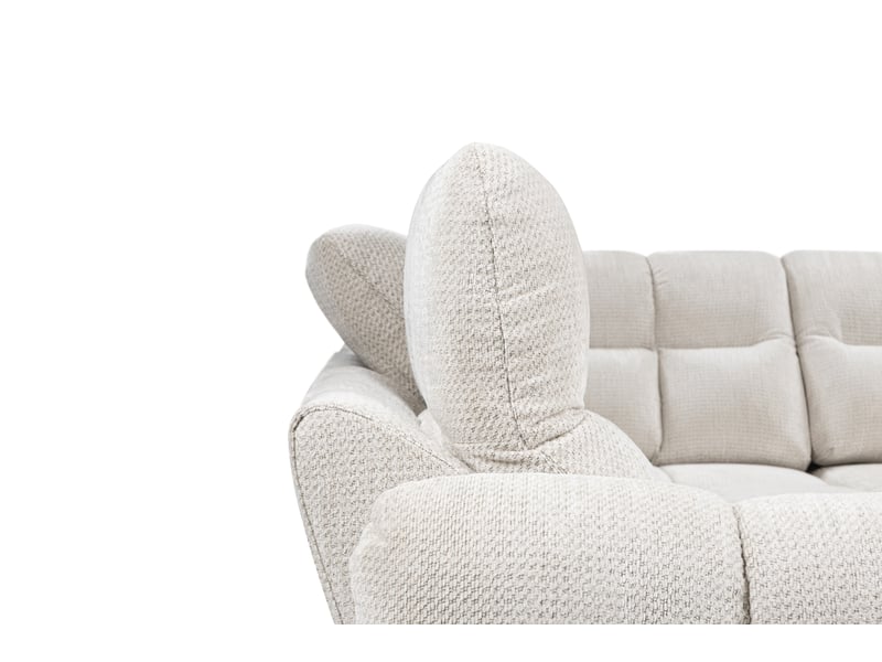 Canapé d'angle beige fixe 4 places  - Conforama M