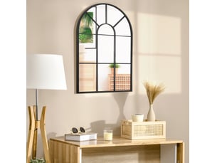 Miroir arrondi(e) à fixer coloris noir <strong>MIVRAY </strong>  <strong></strong> - 91 cm x 60 cm