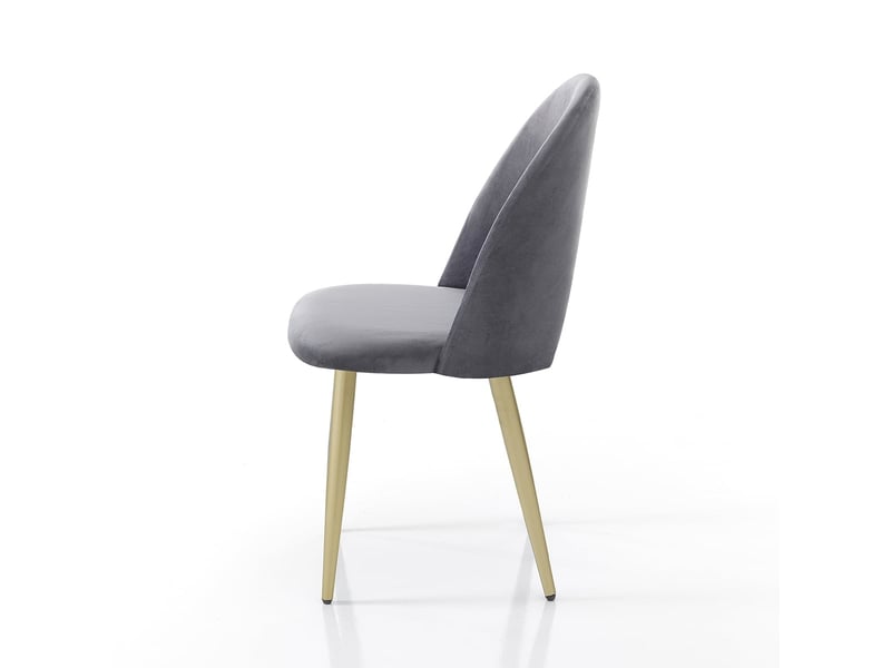 Lot de 4 chaises en velours rembourrées pour cuisine et salon bounty  - Conforama D