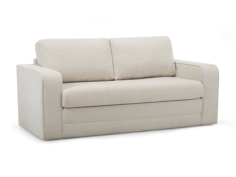  Bobochic canapé droit convertible déplimousse come tissu texturé beige COME - Conforama A