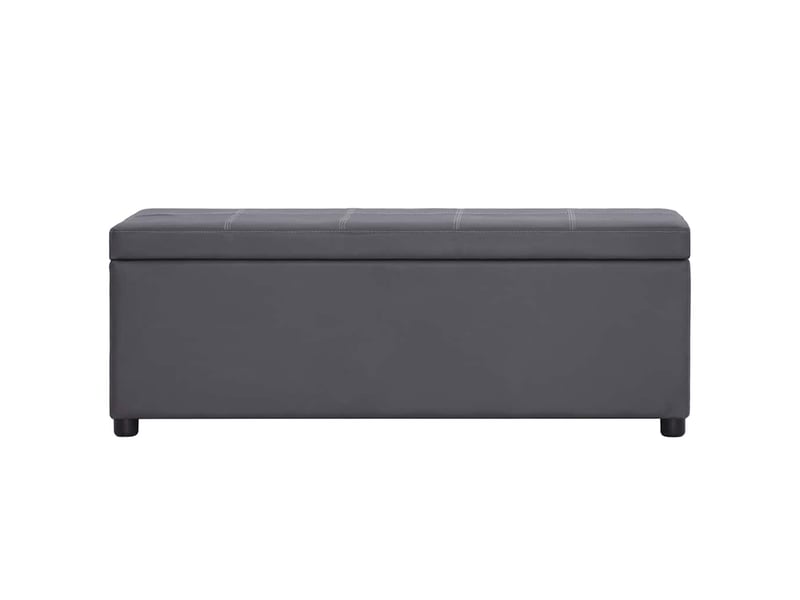  Banc d'entrée, banc d'intérieur avec compartiment de rangement 116 cm gris similicuir  - Conforama A