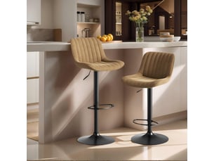 tabouret de bar assise réglable en hauteur  <strong>HAUSS SPOLE</strong>  - marron hauteur d'assise 63 cm vendu Par paire