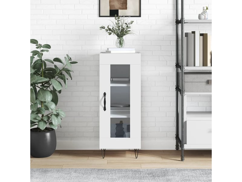  Buffet - bahut - meuble de rangement blanc 34,5x34x90 cm bois d'ingénierie  - Conforama B