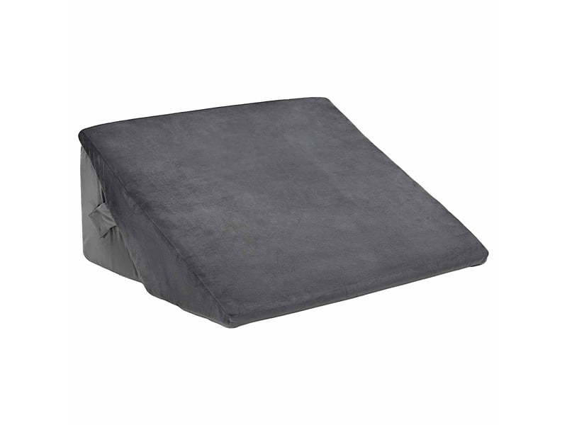 Coussin en coin gris 55 x 55 x 26 cm mousse à mémoire de forme cf56453 - Conforama A