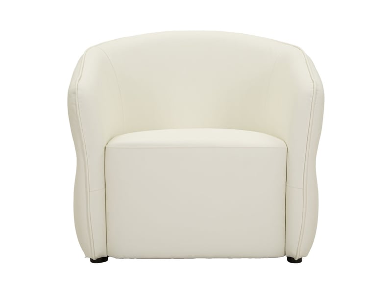  Fauteuil design minsk 86cm blanc &amp; or  - Conforama B