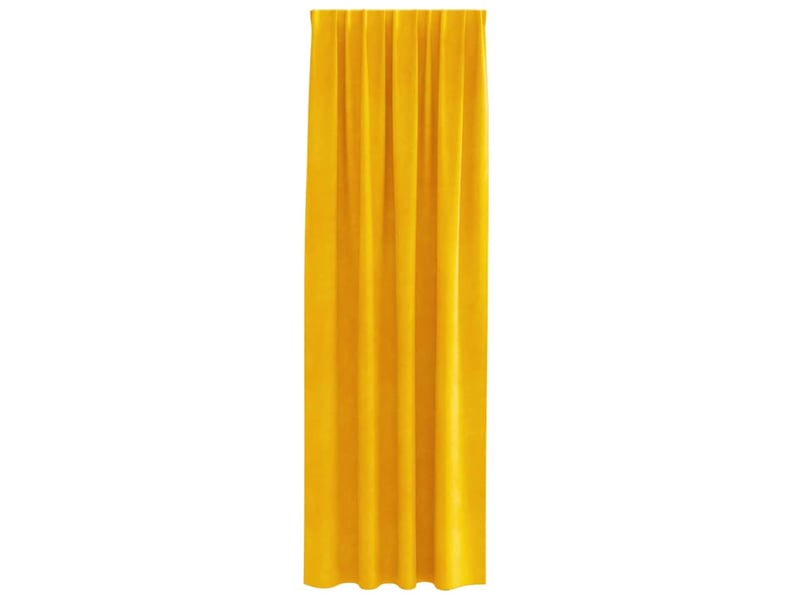  Lot de 2 rideaux, rideaux de fenêtre jaune moutarde 140 x 260 cm velours cf44086  - Conforama D