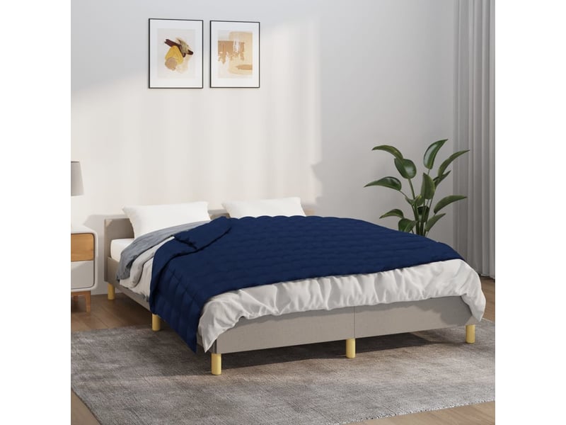  Couverture lestée adulte bleu 135x200 cm 6 kg tissu shl52139  - Conforama B