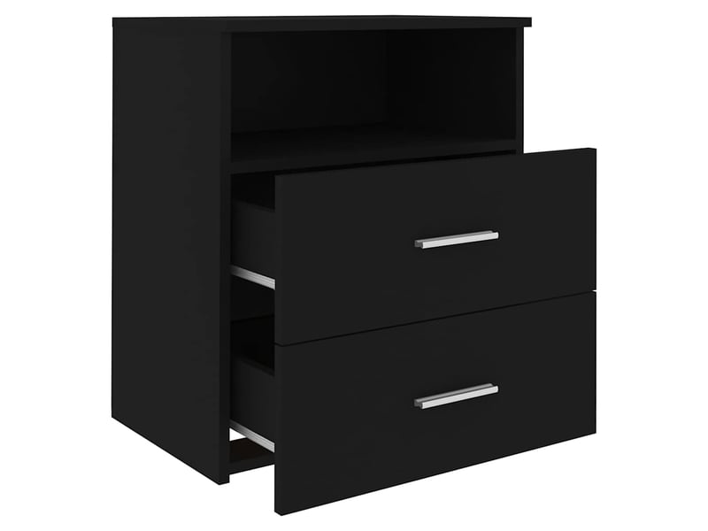  Table de chevet - cabinet de chevet - table de nuit noir 50x32x60 cm  - Conforama C