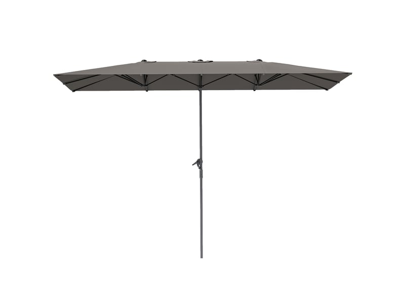 Parasol de jardin extérieur gris foncé 451x264x264cm - Conforama A