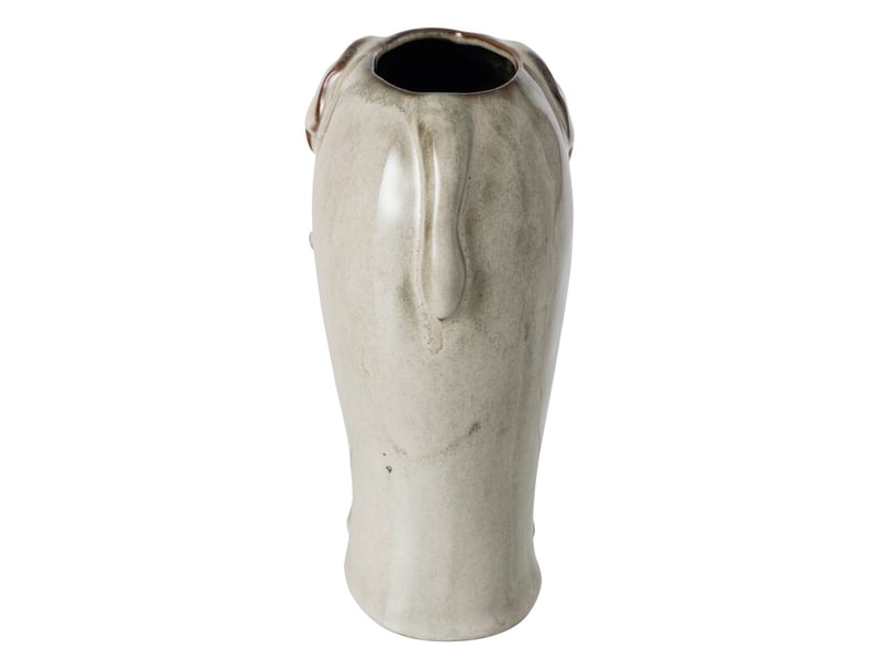  Cache-pot éléphant en porcelaine maren 20cm gris vert  - Conforama C