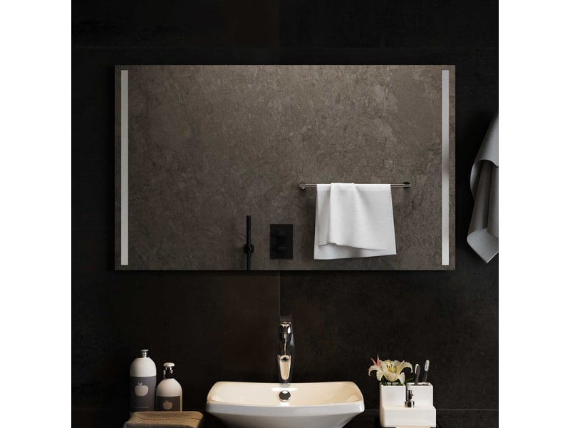  Miroir de salle de bain, miroir de toilette led avec miroir transparent 100 x 60 cm cf62558  - Conforama B