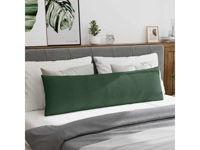 Lot de 2 coussins de canapé, coussins décoratifs vert foncé 145 x 40 cm cf59179 - Conforama D