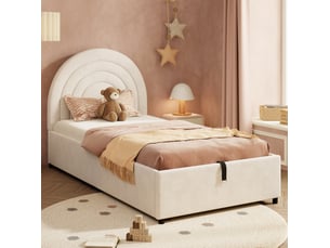 Lit coffre 90x200 cm HAVRYA coloris beige
