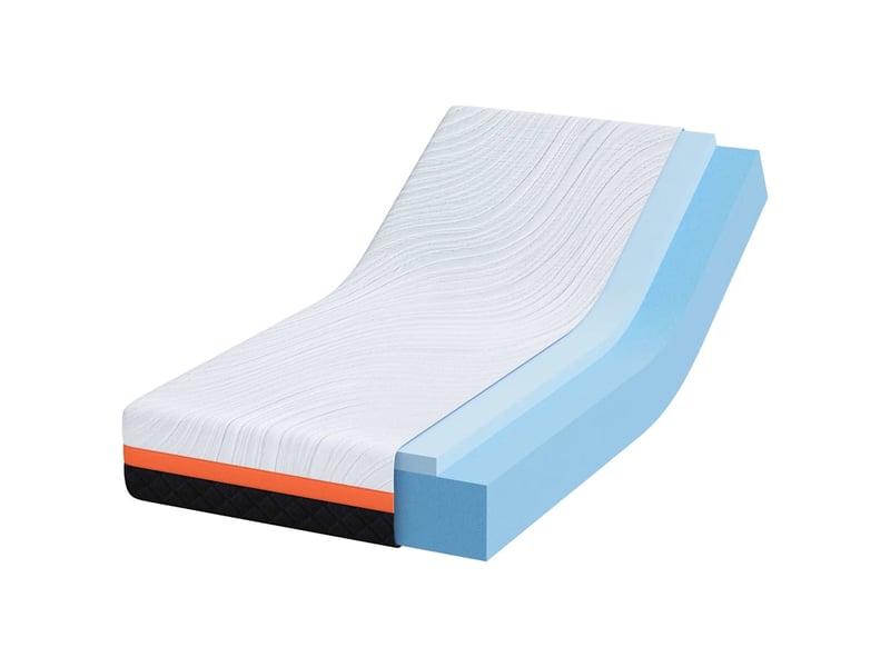  Matelas confort blanc et noir 80x160 cm tissu jacquard  - Conforama C