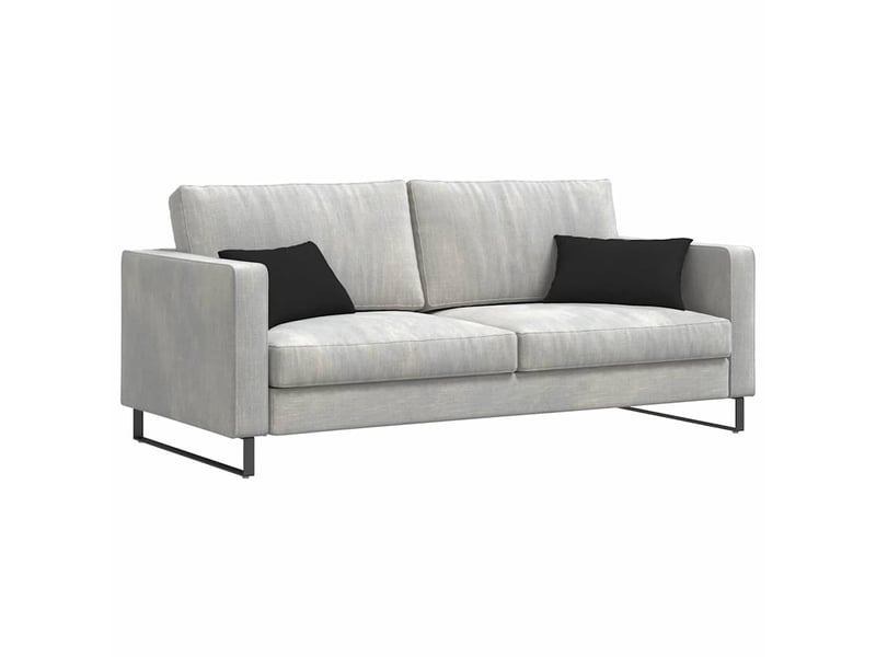 Lot de 2 coussins de canapé, coussins décoratifs tissu noir 50 x 30 cm cf58914 - Conforama C