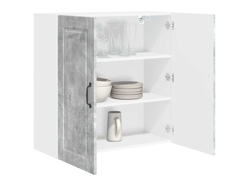 Armoire de cuisine gris béton 80x31x80cm bois d'ingénierie shl4914 - Conforama C