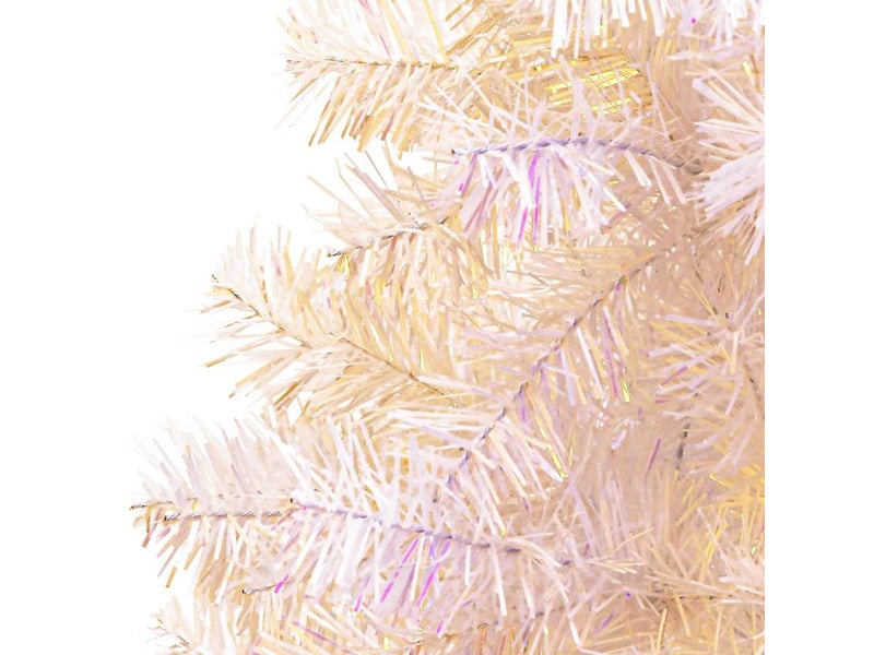  Sapin de noël - arbre de noël artificiel pointes iridescentes blanc 240 cm pvc  - Conforama C