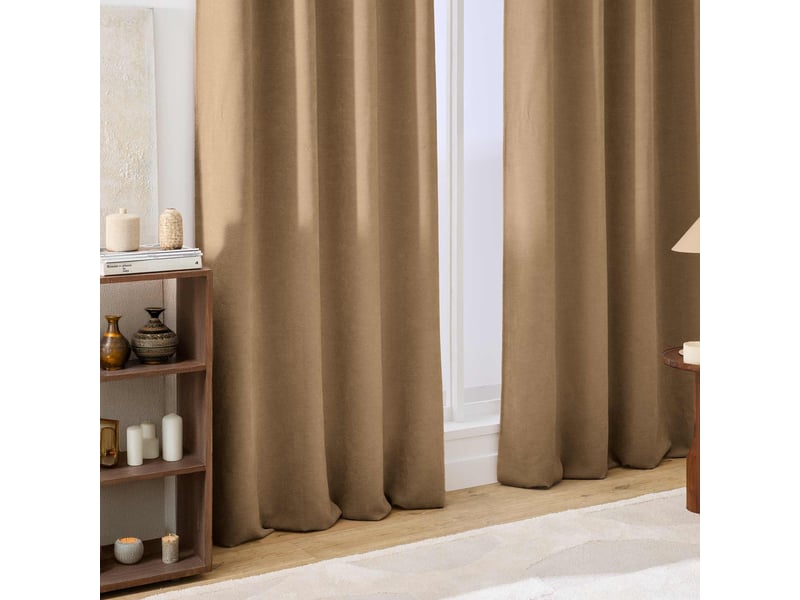  Rideau tamisant à œillets en velours chenille 140x260 cm  - Conforama D
