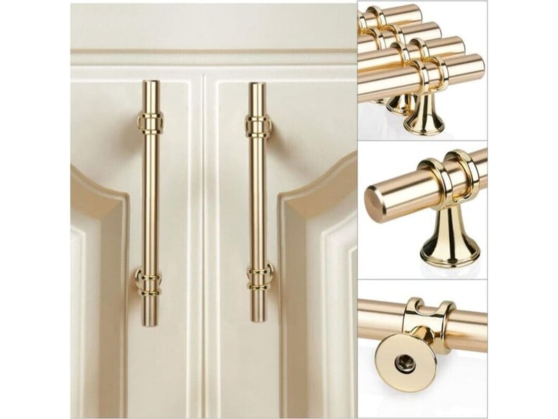  Lot 10 poignées zinc doré 160mm, cuisine salle de bain chambre  - Conforama B