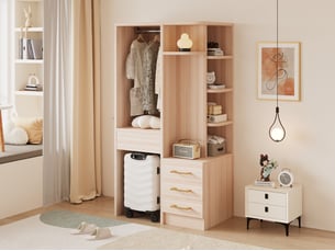 Armoire 4 tiroir(s) <strong>LEYTN</strong> <strong></strong> coloris naturel largeur 70 cm
