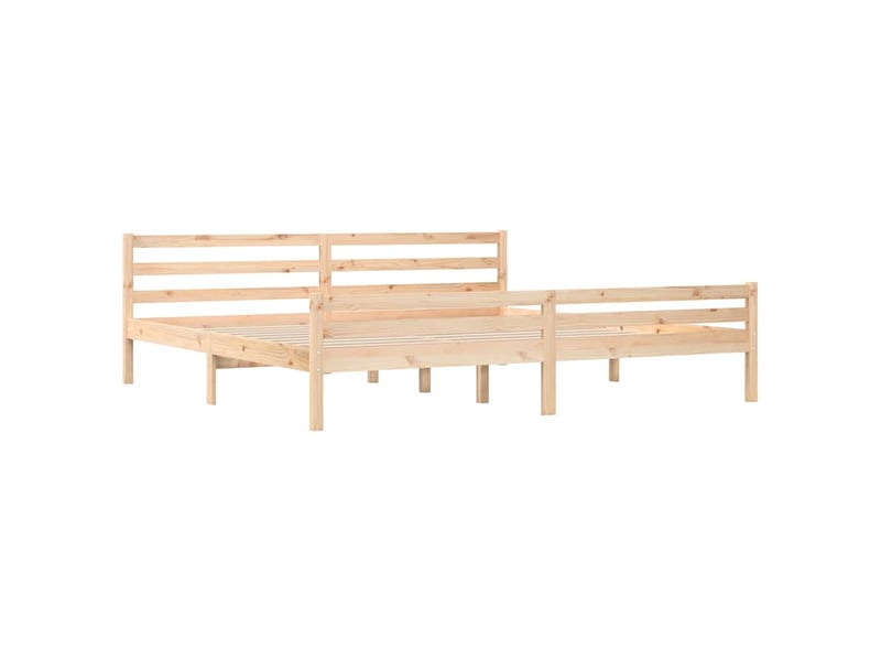  Lit double- lit adulte -  cadre de lit sans matelas bois massif 200x200 cm  - Conforama C