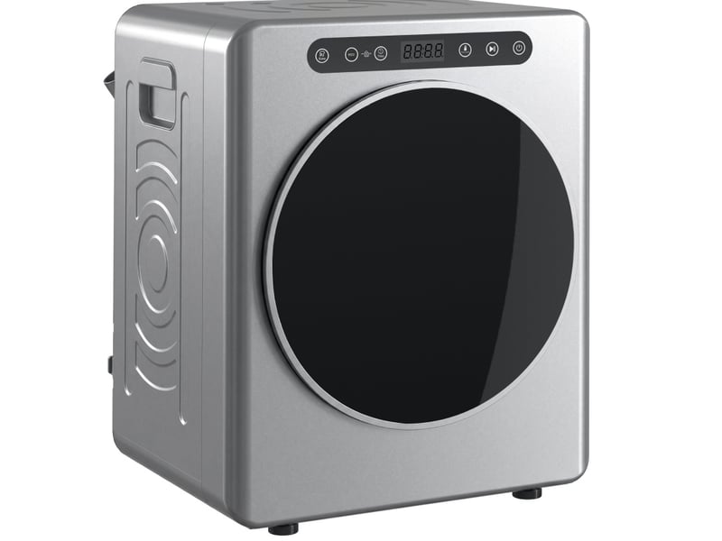 Sèche-linge à évacuation frontal 5 kg 49 x 43 x 61 cm – argent – tambour inox, minuterie et sécurité enfant - Conforama A