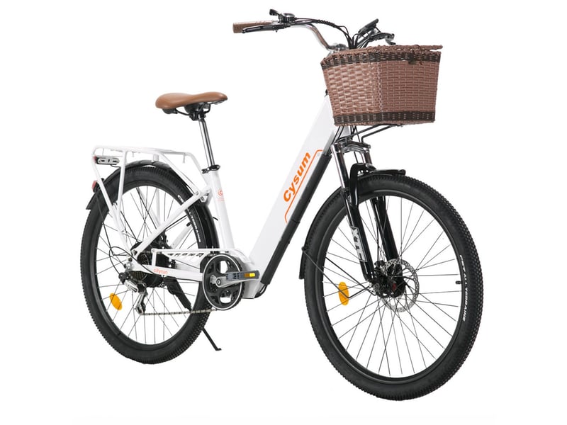  Vélo électrique de ville cysum cityrun, 250 w, batterie 36 v 10 ah, blanc Cityrun - Conforama B