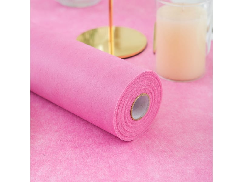  Rouleau de chemin de table en non-tissé - 25m de long et 30 cm de large - rose  - Conforama D