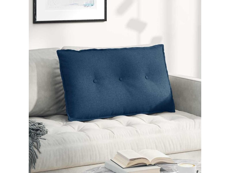  Coussin de dos, coussin de dossier bleu 80 x 19 x 50 cm tissu cf54535  - Conforama B