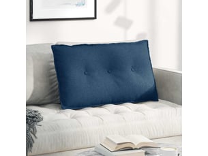 Coussin de dos, coussin de dossier bleu 80 x 19 x 50 cm tissu cf54535