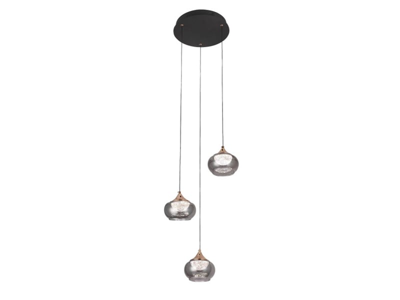  Fabrilamp pompeya, plafonnier, moderne, led, 21 w, 1890 lm, 3000-4000-6000 k, noir, 80-100 x 35 x 35 cm 234383009 - Conforama A