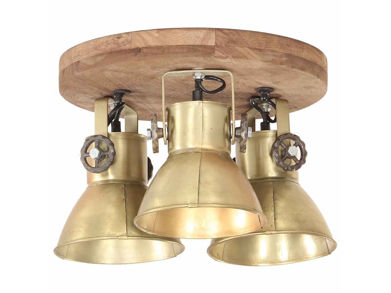  Plafonnier industriel, lampe plafond 25 w laiton 42x27 cm e27  - Conforama C