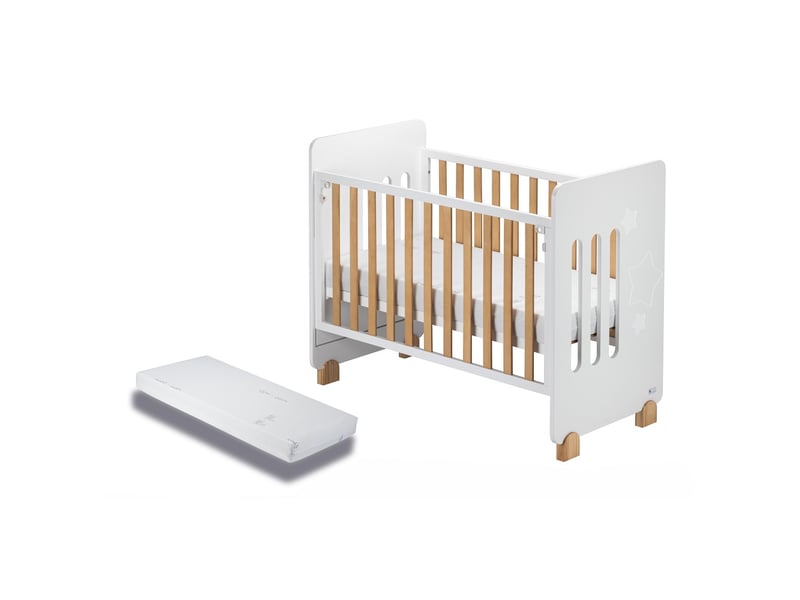  Lit bébé -  star nature avec matelas CUNA15C - Conforama A