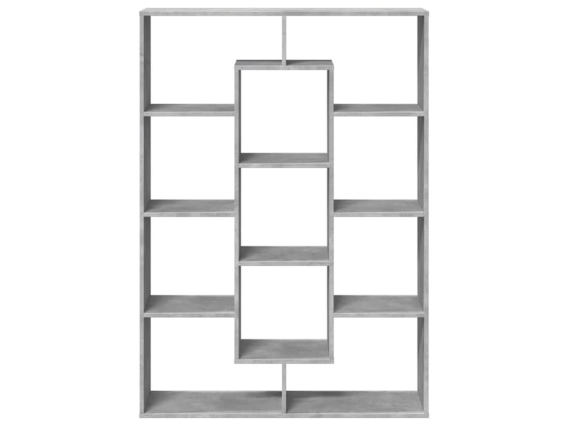  Bibliothèque, meuble de rangement salon gris béton 102x29x143 cm bois d'ingénierie  - Conforama D